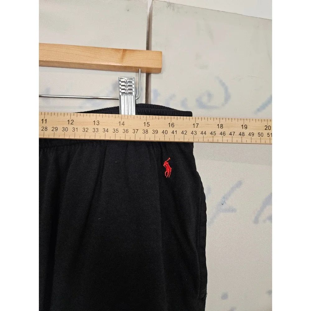 Polo Ralph Lauren Sleepwear Shorts XL Black Drawstring Cotton Blend Pony Logo